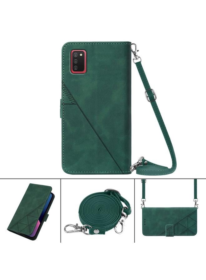 S-TOP Case For Samsung Galaxy A02s 166mm Crossbody 3D Embossed Flip Leather Phone Case - Image 3