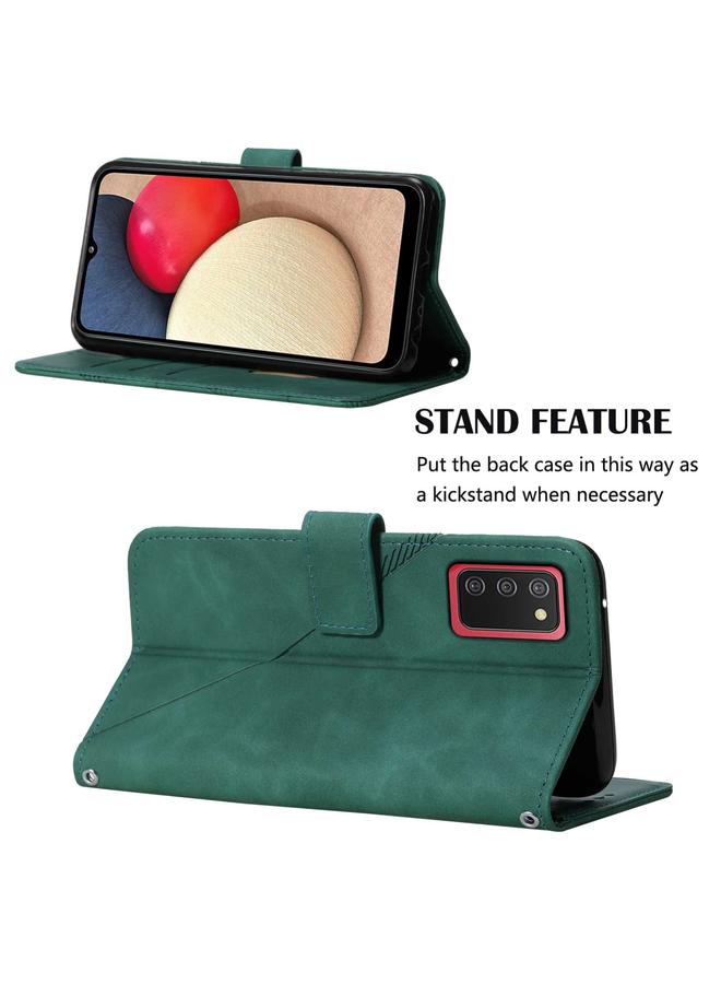 S-TOP Case For Samsung Galaxy A02s 166mm Crossbody 3D Embossed Flip Leather Phone Case - Image 5