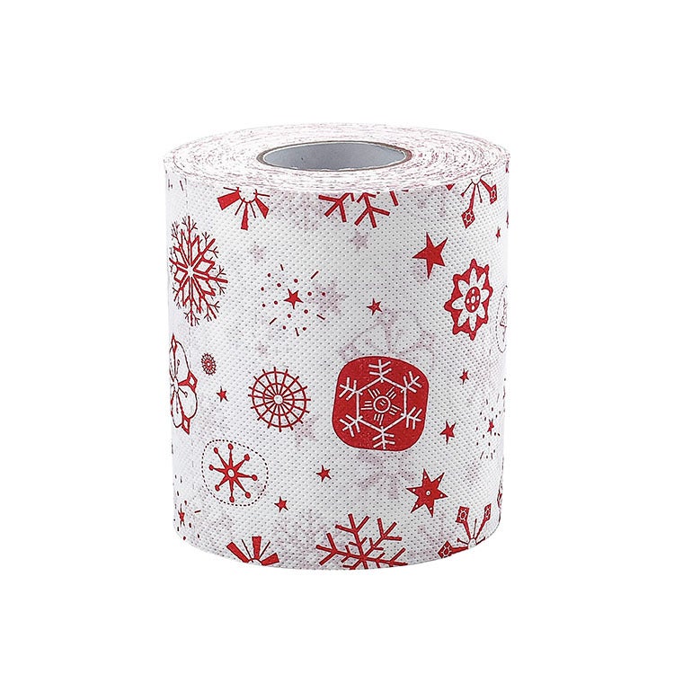 Colorful Cartoon Christmas Paper Printed Hand Towels Household Full Box Affordable Toilet Paper Toilet Paper Roll - Image 1