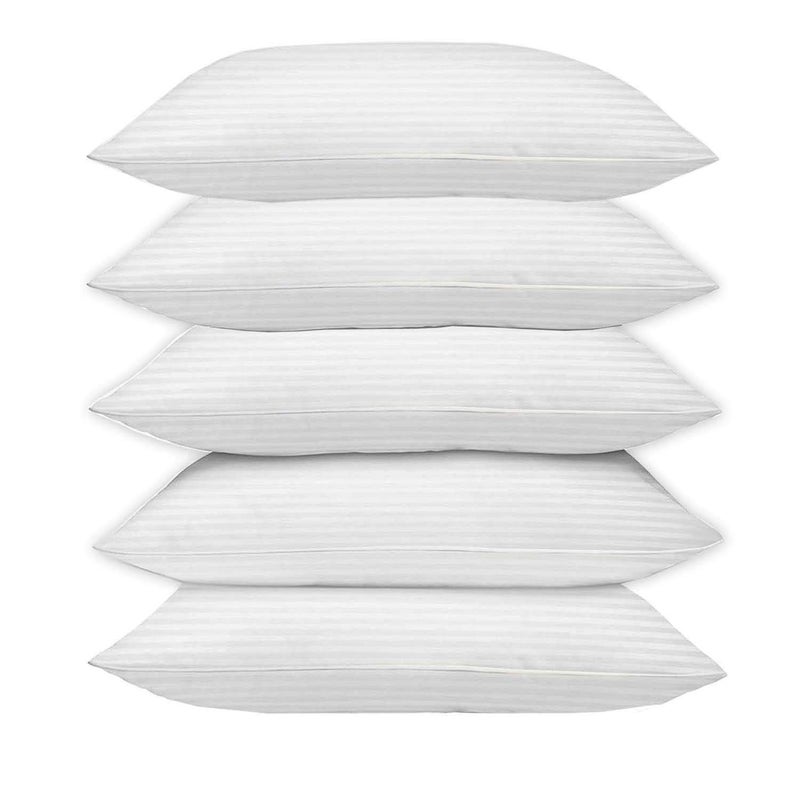 Perfect Sleeper Arika Microfiber Hotel Quality Premium Fibre Soft Cushion Pillow Filler 12x18 Inches White Set of 5