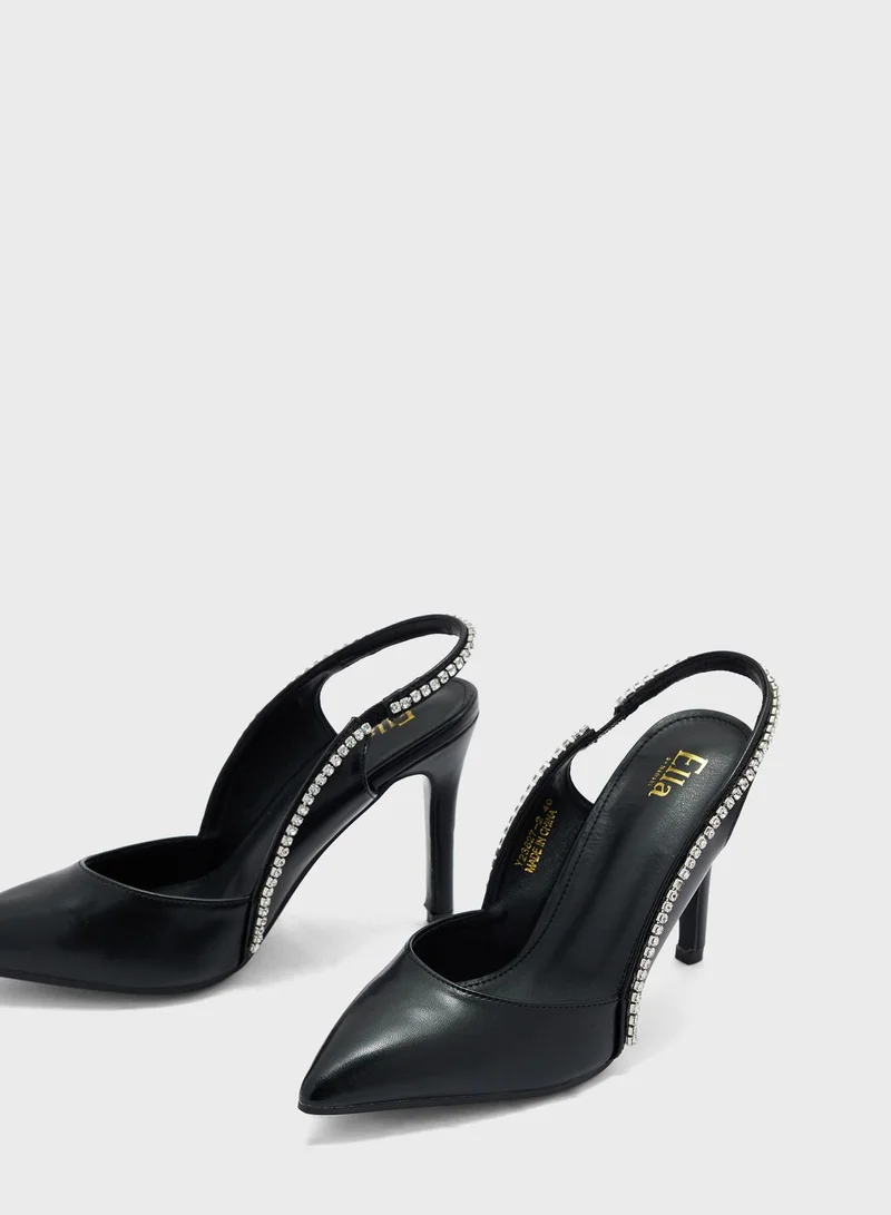 ايلا ليمتد اديشن مضخة مدببة بحافة ديامانتي Slingback