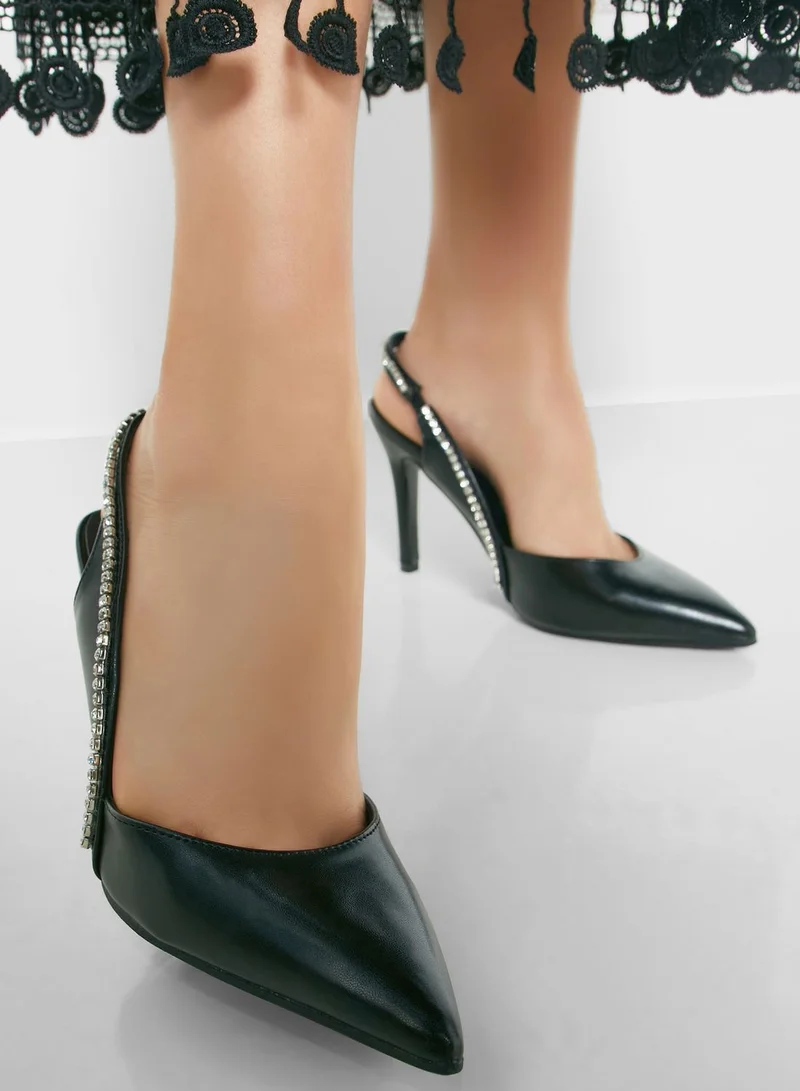 ايلا ليمتد اديشن مضخة مدببة بحافة ديامانتي Slingback