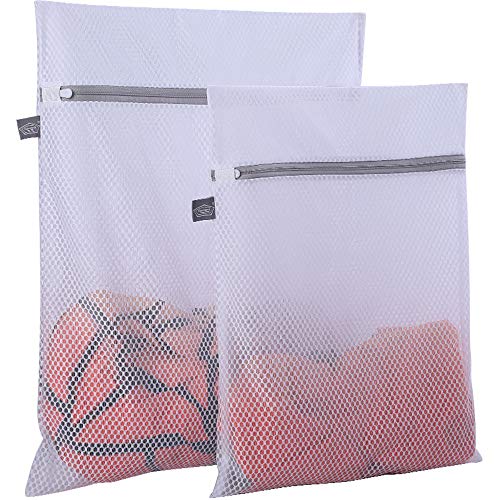 Kimmama Laundry Bags Mesh Wash Bag, Lingerie Bags for Washing Delicates, Net Washer Sack with Zipper, Dryer Pouch for Cleaning and Drying Cloths, Garment, Sweater, Bra, Pant, Sock, Toys, Hat - Image 1