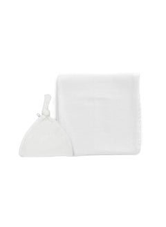 Organic Bamboo Beanie and Swaddle Set White Mist - pzsku/ZB008487303DC882ABCCFZ/45/_/1701249829/7b2b18b4-d305-4f41-b43a-ecc513084aa1