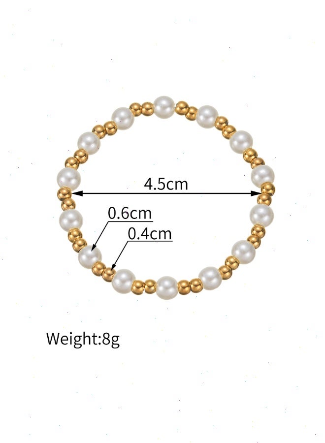 Valshar 4-Piece Daisy Flower Bracelet, Pearl Beaded Flower Bracelet, Multilayer Bracelet Set Flower Bracelet Women Jewelry - Image 2