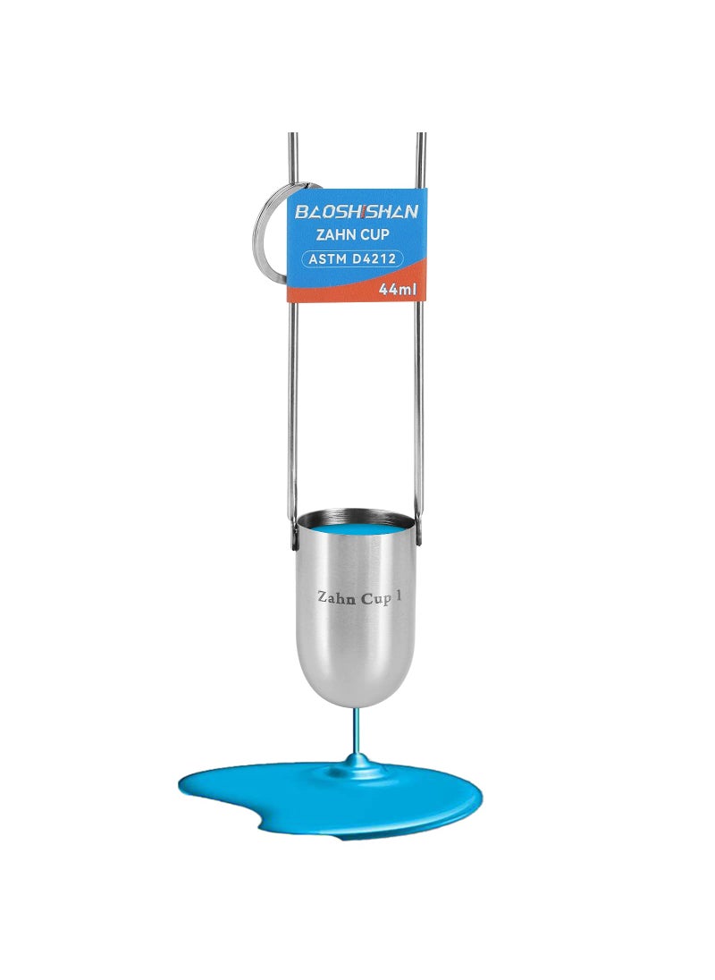 BAOSHISHAN BAOSHISHAN NO1 Zahn Cup Viscosity Cup 1 Dip Type 44ml Stainless Steel Viscometer Flow Cup for Paint Finishes Oil Dye Sauce Honey 