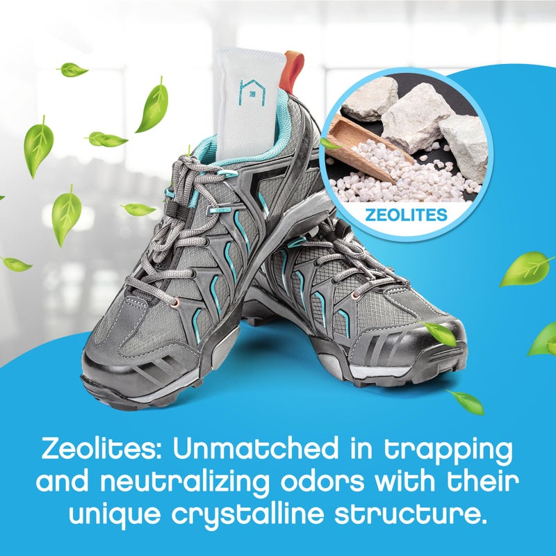 NonScents Shoe Deodorizer 1-Pack (2 Count) - Odor Eliminator, Air Freshener, Smell Absorber, Scent Remover for Shoes, Gym Bags, Soccer Cleats, Closets, Pet Area, Reusable - Shoe Deodorant - Image 3