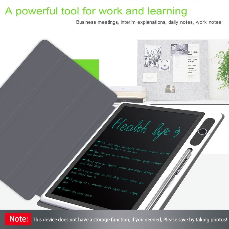 InnoreBoard 9 3 Inch Portable Electronic Whiteboard With Capacitive Stylus And One Button Wipe Foldable Protective Case 36V Battery Powered For Home Classroom Office Kitchen Classic Black Design PG2800 E BLACK - Image 5