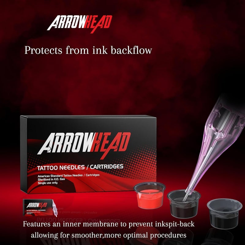Arrowhead إبر كارتريدج تاتو 7SERM – كارتريدجات ماجنوم دائرية احترافية من آروهيد لتقنيات التاتو – معقمة، قابلة للاستخدام مرة واحدة وتدفق حبر دقيق (علبة من 20) - Image 5