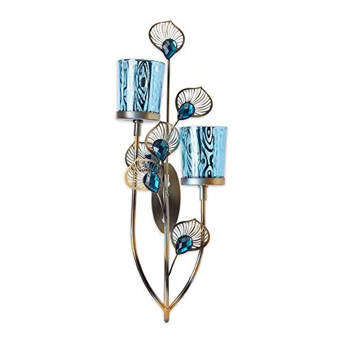 Zingz & Thingz Accent Plus Exotic Peacock Plume Wall Sconce - Image 1