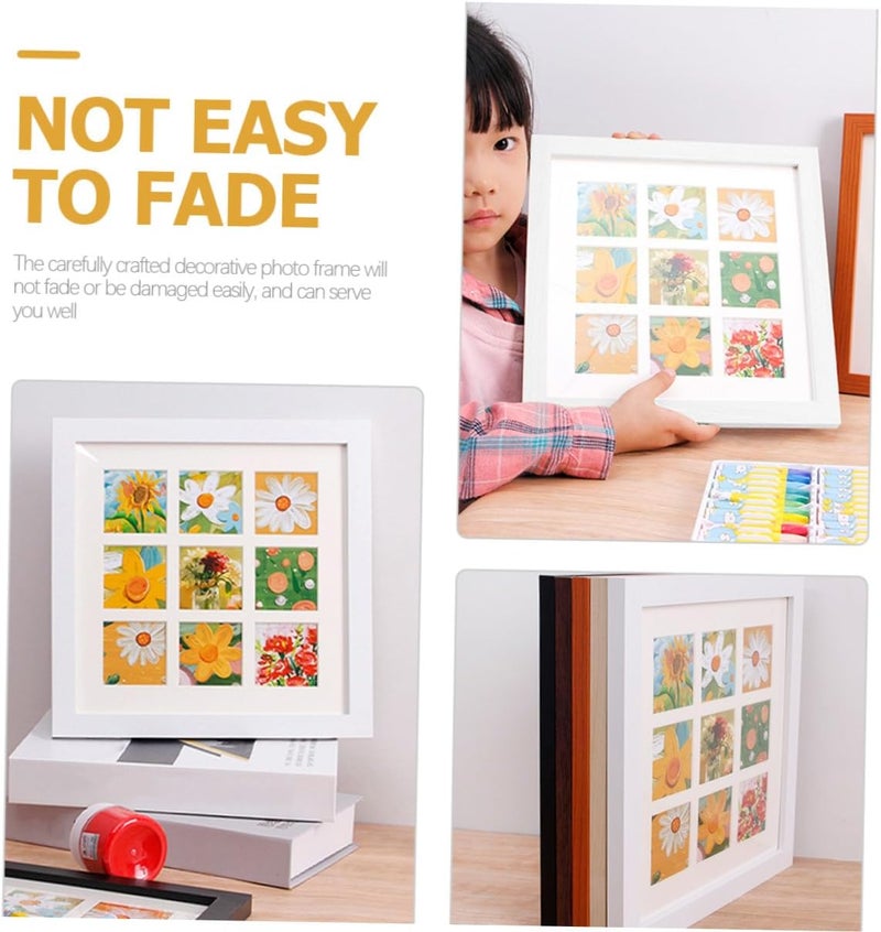 Square Collage Picture Frame 12 Inch White Wall Hanging and Desktop Photo Frame for Home Decoration Suitable for Craft Projects and Wall Photo Decor - Image 3