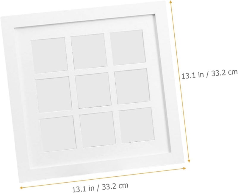 Square Collage Picture Frame 12 Inch White Wall Hanging and Desktop Photo Frame for Home Decoration Suitable for Craft Projects and Wall Photo Decor - Image 2