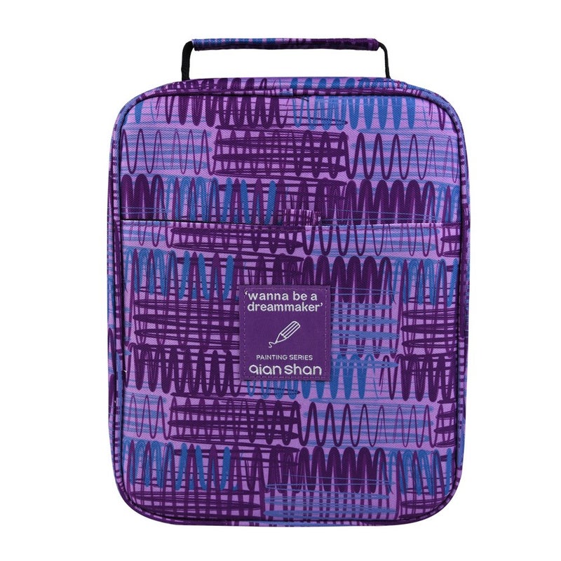 qianshan Pencil Case Holder Slot Holds 202 Colored Pencils or 136 Gel Pens with Zipper Closure Large Capacity Pen Organizer for Watercolor Pens or Markers Perfect for Beginner and Artist Purple