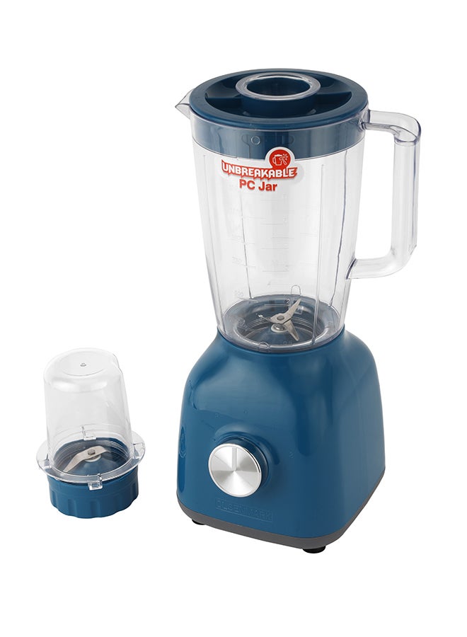 Olsenmark 2-In-1 Juicer Blender Chopper Set 1.8 L OMSB2238, 650W Powerful Motor With 2 Speed Setting And Pulse, Transparent And Unbreakable Plastic Jars With Stainless Steel Blade, Grinder Attachment 1.8 L 650 W OMSB2238 Blue/Clear - Image 3