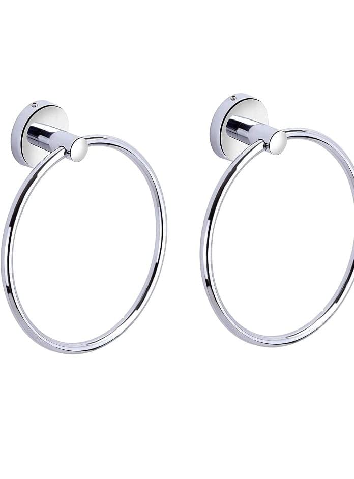 GoldenLike GOLDENLIKE tainless Steel Towel Ring for BathroomWash BasinNapkinTowel HangerBathroom Accessories ChromeRound  - Image 2