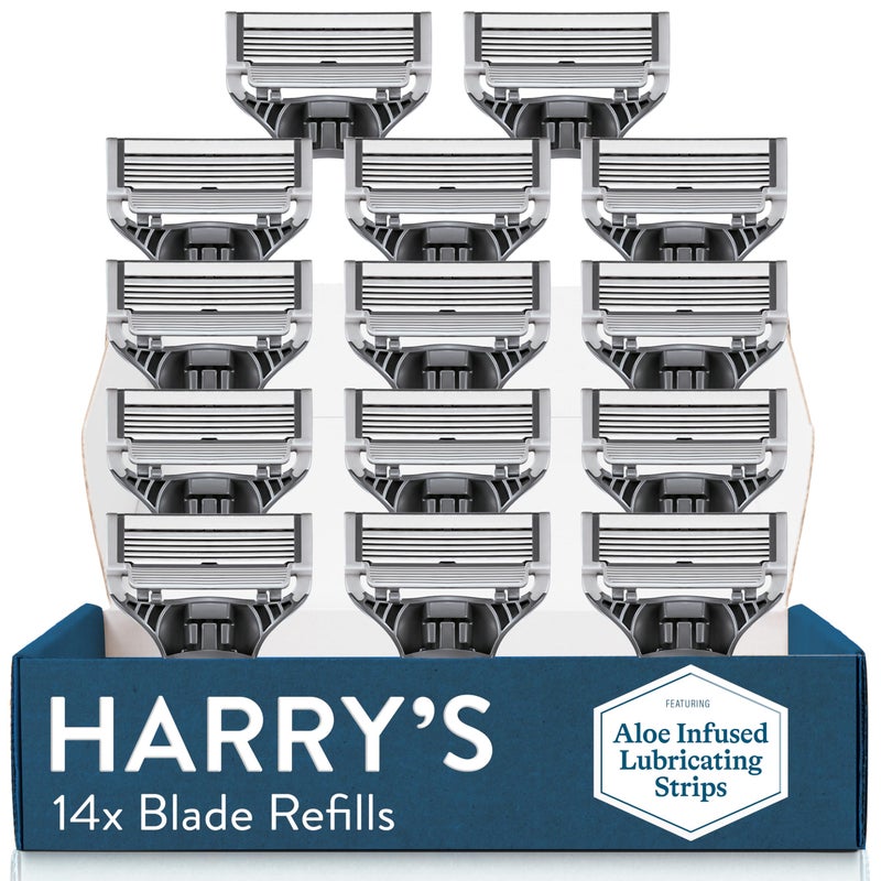 Harry's Original Razor Blades for Men - 14 Count - Premium Razor Blade Refill Cartridges - German Engineered - Image 1