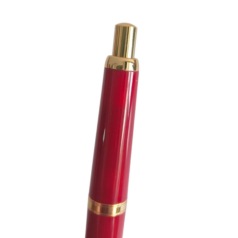 Goldleaf Jinhao 20 Press Retractable Fountain Pen – Fine Nib with Converter – Plastic Body & Metal Clip – Multiple Colors – Smooth Writing Pen (No Ink Included) (Red (Gold Clip)) - Image 4