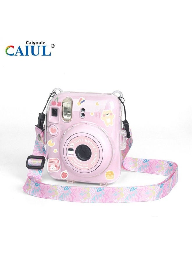 Generic Product Instaxmini12 Transparent Crystal Case Protective Case Anti-scratch Anti-drop [excluding Camera]]-Product Color:12/without Photo Bag (without Camera)-Model:Purple Rabbit Suit Purple Selfmaking Mirror  - Image 4