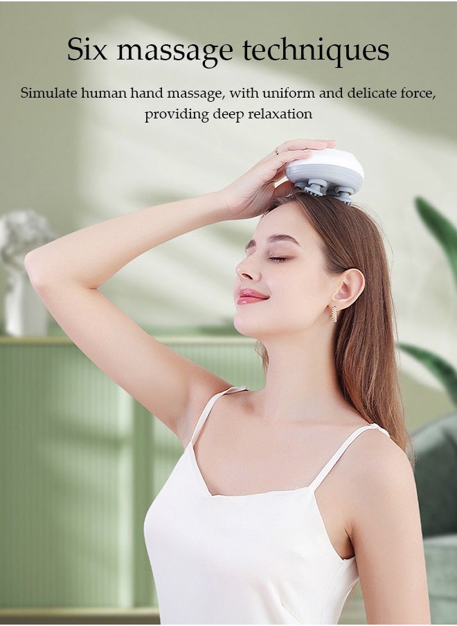 DUNISO Electric Scalp Massager, Portable Deep Scalp Massager, Handheld Multifunctional Massage, With 4 Replaceable Massage Heads, Suitable For Massaging The Head, Neck, Arms, And Legs  - Image 4