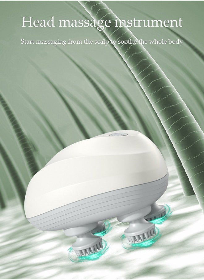 DUNISO Electric Scalp Massager, Portable Deep Scalp Massager, Handheld Multifunctional Massage, With 4 Replaceable Massage Heads, Suitable For Massaging The Head, Neck, Arms, And Legs  - Image 3