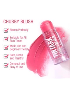 Tintark Chubby Blush Stick Makeup Peach Blushers for Cheeks Make up Pink Coral Cream Blushes Stick Natural Looking 3 in 1 Face Tint Blush Matte Talc Free 01  - Image 2