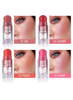 Tintark Chubby Blush Stick Makeup Peach Blushers for Cheeks Make up Pink Coral Cream Blushes Stick Natural Looking 3 in 1 Face Tint Blush Matte Talc Free 01  - Image 4