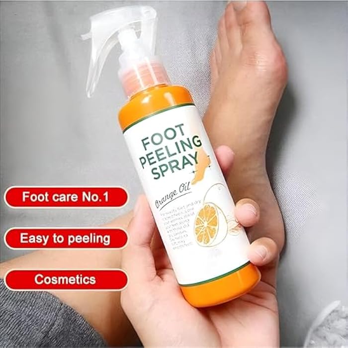 Foot & Body Scrub Mist - Experience the rejuvenating effects of 110ml Foot Peeling Spray for Men and Women, Infused with Orange Extract for Effective Exfoliation and Moisturizing. - Image 2