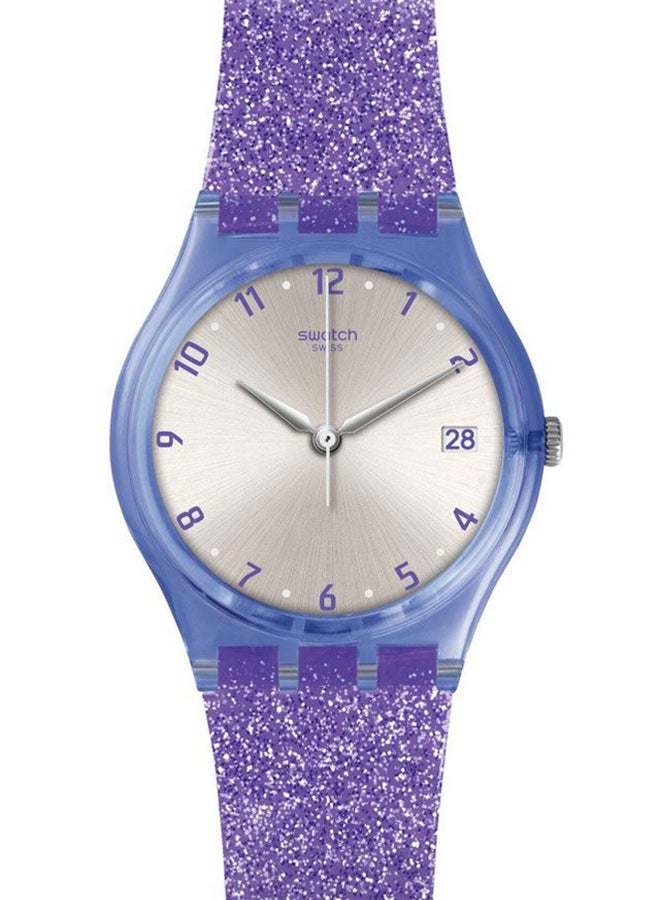 Swatch ساعة يد نسائية مقاومة للماء بحركة كوارتز من Glittervibe - 41 مم - Image 2