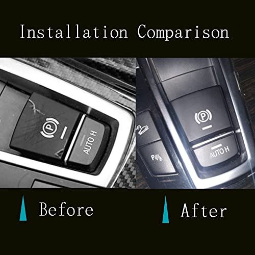 CYCDIY Black Electronic Parking Brake Handbrake Switch Button Cover Compatible with BMW 5 6 7 X3 X4 X5 X6 F10 F07 F01 F25 F26 F11 F06 F15 F16(Model A) - Image 3