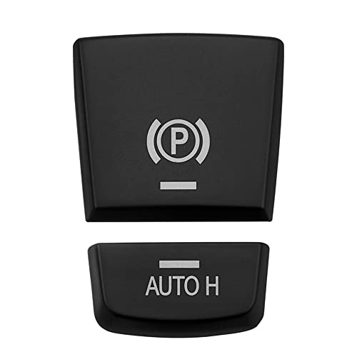 CYCDIY Black Electronic Parking Brake Handbrake Switch Button Cover Compatible with BMW 5 6 7 X3 X4 X5 X6 F10 F07 F01 F25 F26 F11 F06 F15 F16(Model A) - Image 1