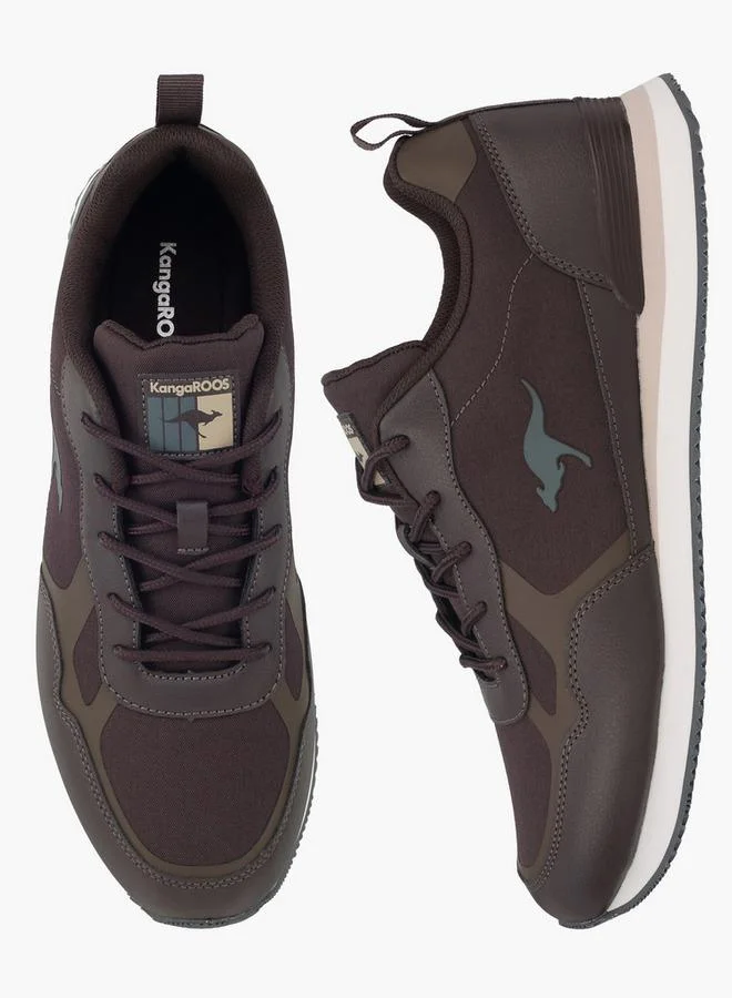 Men Panelled Lace-Up Sports Shoes
