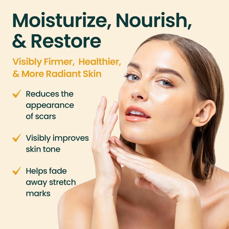 Honeyskin Bio Pure Skincare Oil - Moisturizer for Dry Skin - Pregnancy Stretch Mark Prevention - Oil for Scars - Stretch Mark Treatment with Sweet Almond for skin (4oz) - Image 4