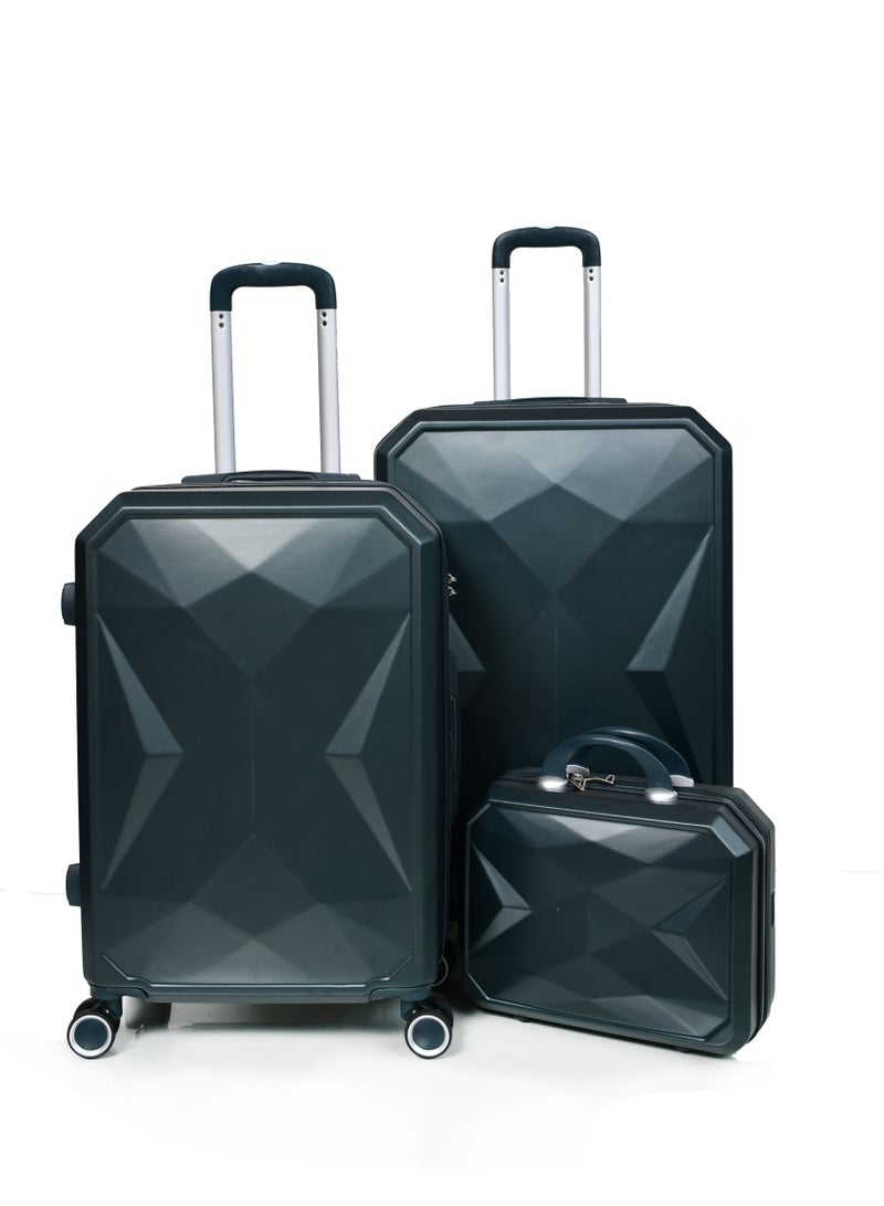 مورانو طقم شنط سفر مورانو من ثلاث قطع أخضر - Image 3