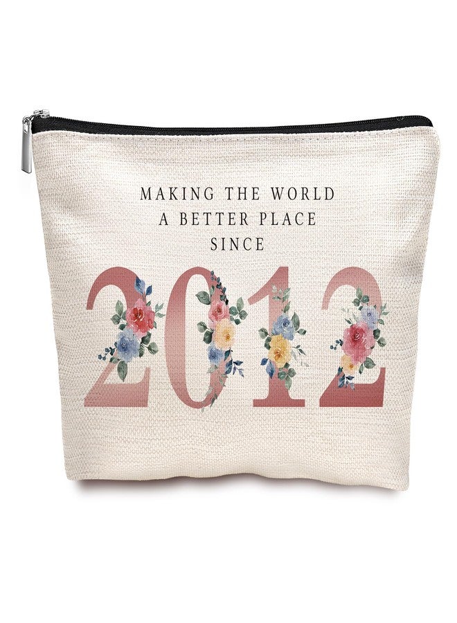 Makeup Bags for Teen Girl Gifts Trendy Stuff, Cosmetic Bag for Travel Toiletry, 14 Years Old Girl Gift, Birthday Gifts for Sister, Best Friend (Year 2012) - Image 1
