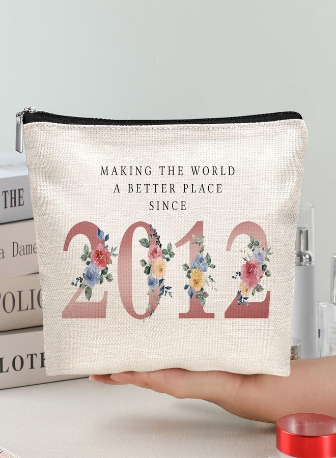 Makeup Bags for Teen Girl Gifts Trendy Stuff, Cosmetic Bag for Travel Toiletry, 14 Years Old Girl Gift, Birthday Gifts for Sister, Best Friend (Year 2012) - Image 4