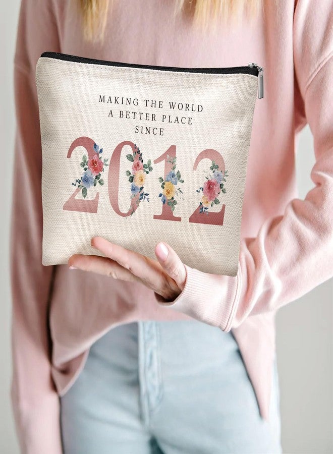 Makeup Bags for Teen Girl Gifts Trendy Stuff, Cosmetic Bag for Travel Toiletry, 14 Years Old Girl Gift, Birthday Gifts for Sister, Best Friend (Year 2012) - Image 3