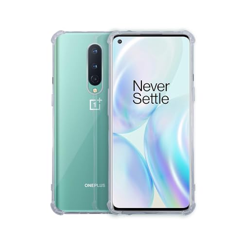 7-Seven 7SEVEN® Back Cover for OnePlus 8 Transparent Mobile Back Case Shock Proof Design Camera Edges Protection Crystal Clear 1+ Phone Case Silicon Soft TPU & Flexible One Plus Bumper Phone Cover - Image 1