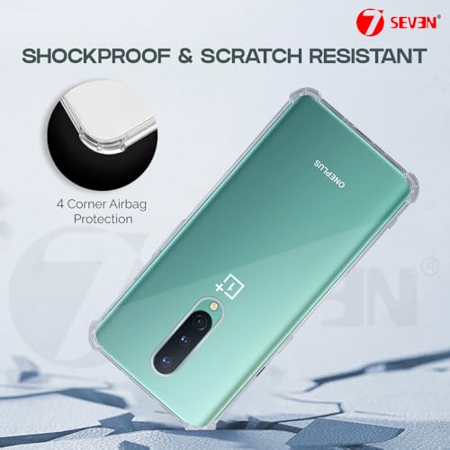 7-Seven 7SEVEN® Back Cover for OnePlus 8 Transparent Mobile Back Case Shock Proof Design Camera Edges Protection Crystal Clear 1+ Phone Case Silicon Soft TPU & Flexible One Plus Bumper Phone Cover - Image 5