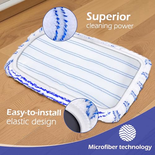 Masthome Microfiber Mop,Large Surface Flat Mop with 5 Reusable Pads,Hardwood Floor Mops for Dry and Wet Use,Microfiber Mops for Floor Cleaning-1 Cleaning Scraper Included - Image 3