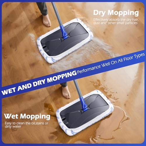 Masthome Microfiber Mop,Large Surface Flat Mop with 5 Reusable Pads,Hardwood Floor Mops for Dry and Wet Use,Microfiber Mops for Floor Cleaning-1 Cleaning Scraper Included - Image 5