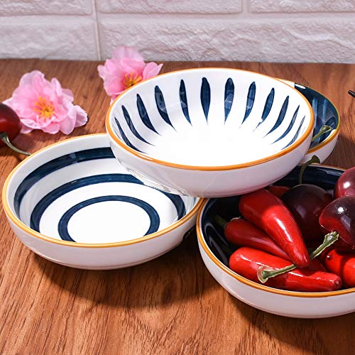 Cerficer Japanese Porcelain Soy Sauce Dishes Set of 4 Ceramic Dipping Bowls for Sushi - Image 2