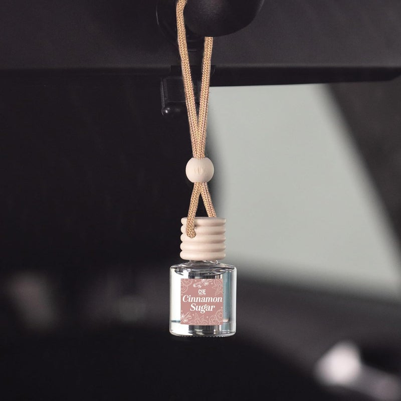 CE CRAFT زيت عطر معلق للسيارة من CANDECraftCo، معطر سيارة أوتوماتيكي للزيوت الأساسية، روائح علاج عطري ناشر للسيارة، طويل الأمد (قرفة وسكر) - Image 3