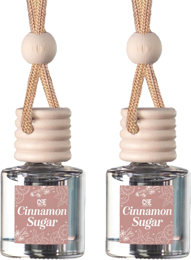 CE CRAFT زيت عطر معلق للسيارة من CANDECraftCo، معطر سيارة أوتوماتيكي للزيوت الأساسية، روائح علاج عطري ناشر للسيارة، طويل الأمد (قرفة وسكر) - Image 1