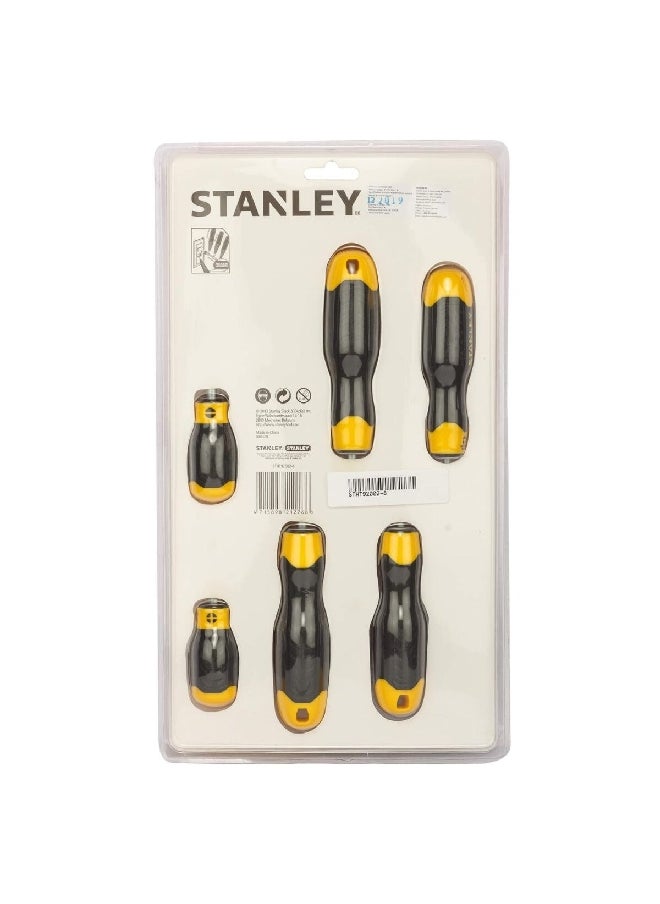Stanley - 6-Piece Combination Screwdriver Set with Bonus Tester Black and Yellow 3.5 x 4 x 28 cm STHT92002-8 - Image 1