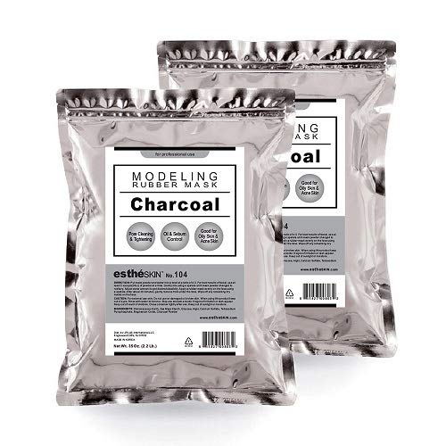 2 pack estheSKIN No104 Charcoal Modeling Mask Powder for Professional Facial Treatment 35 Oz
