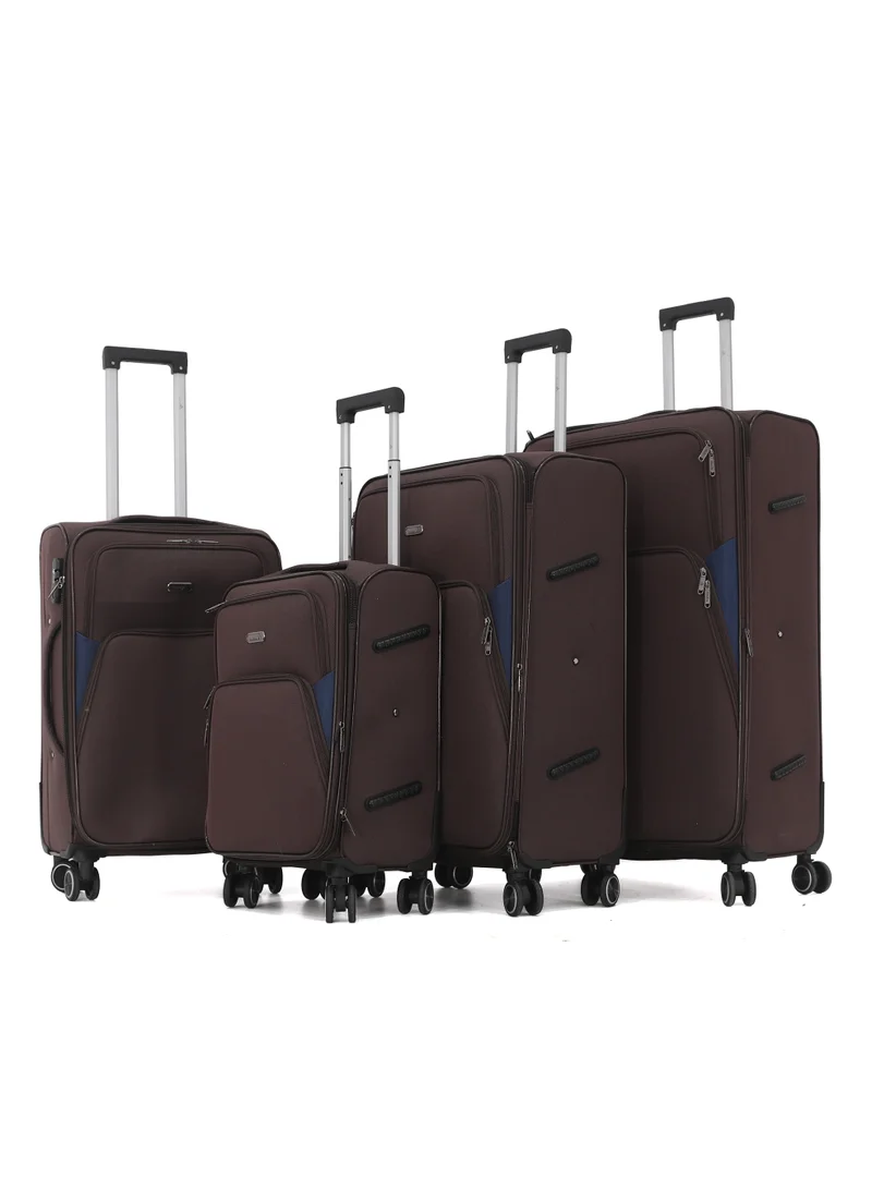 Melife me life 4-Piece Softside Luggage Set - Brown