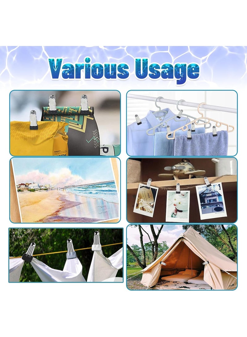 16 Pcs Metal Clips,For Hanging Laundry , Clips For Hangers, And Multi-Purpose Clips For Clothes, Socks, Towels, Snacks, And Photos - Image 2