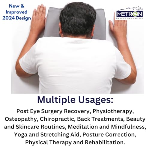 METRON Face Down Prone Pillow for After Eye Surgery, Helps in Retinal Detachment Muscular Hole & Vitrectomy Recovery, Ideal for Massage & Prone Sleeping Cushions - Image 2