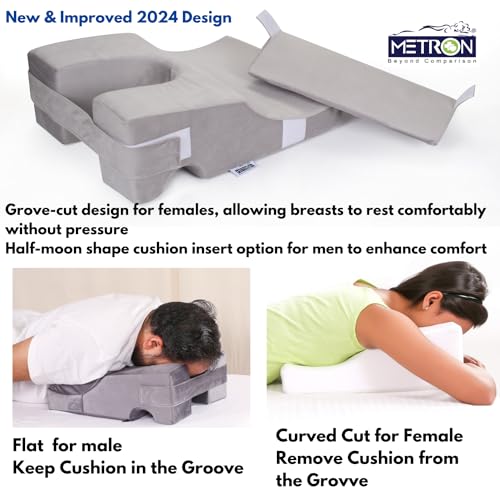 METRON Face Down Prone Pillow for After Eye Surgery, Helps in Retinal Detachment Muscular Hole & Vitrectomy Recovery, Ideal for Massage & Prone Sleeping Cushions - Image 4