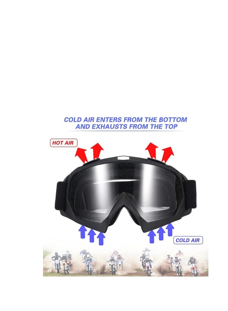 KASTWAVE 2-Pack Windproof and Dust Proof Dirt Bike Goggles for Youth and Adults, Perfect for ATV and Motorcycle Racing - Image 5